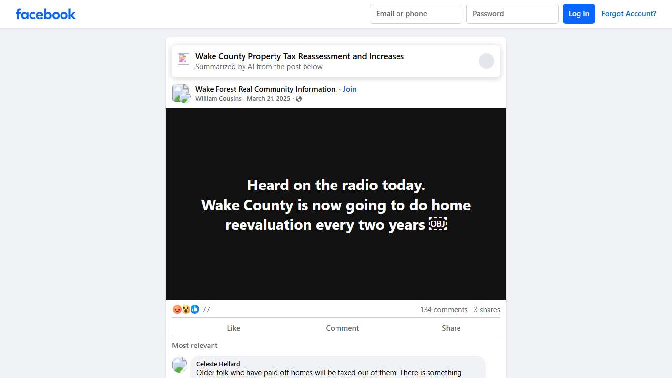 Wake Forest Real Community Information. | Heard on the radio today | Facebook